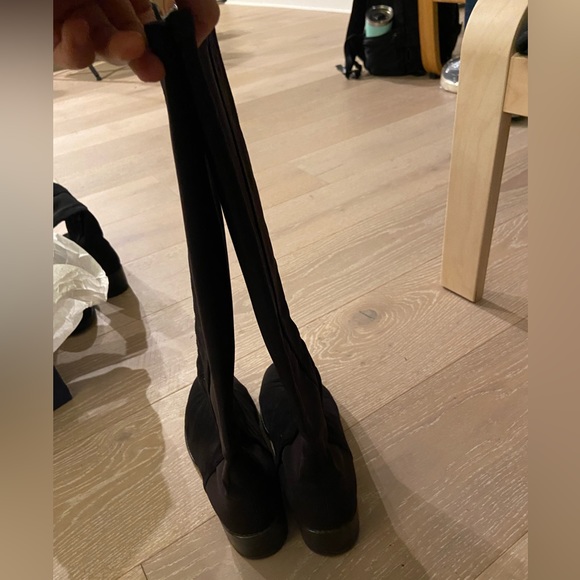 ASO Kate Middleton. Stuart Weitzman HalfnHalf Dark Brown Suede Knee Boots Size 7 - Picture 5 of 11